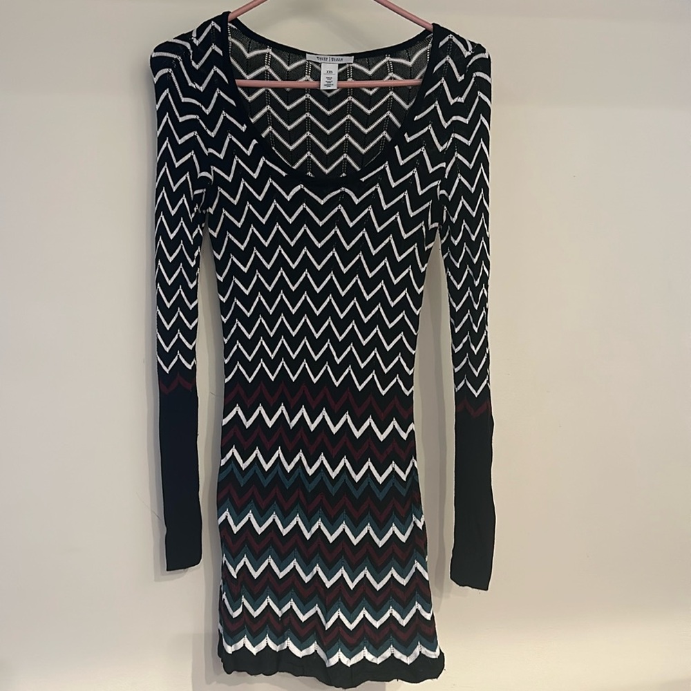 Long multi colored sweater